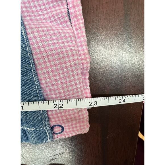 Vintage Girls 24 Month Denim Overalls with Floral Embroidery - Picture 7 of 7